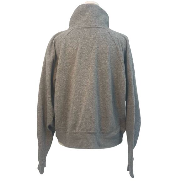 Under Armour Women's Wrap Neck Fleece Sweatshirt M Gray Pullover Logo Long Sl - Picture 3 of 8